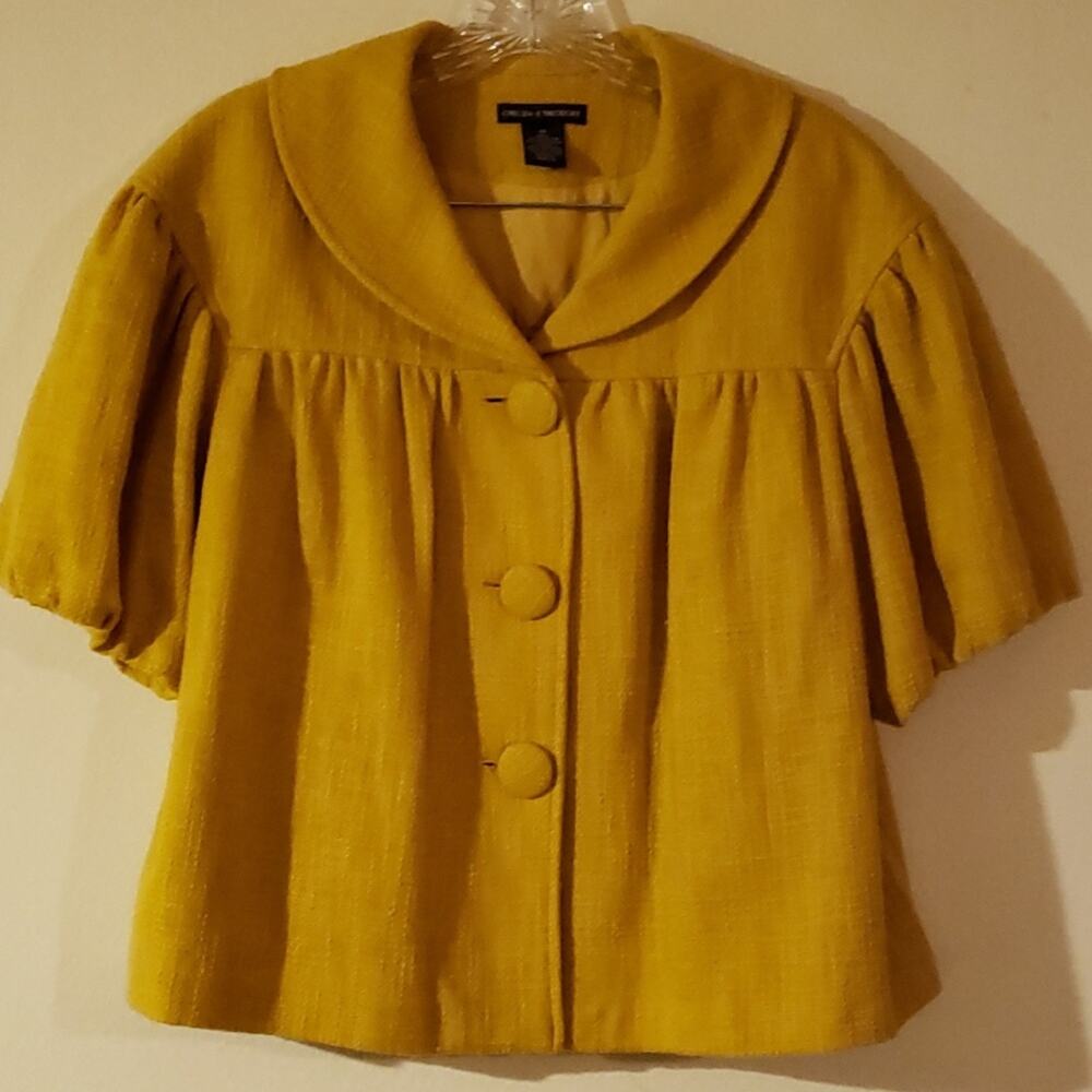 Chelsea & Theodore Mustard Coat Size 10